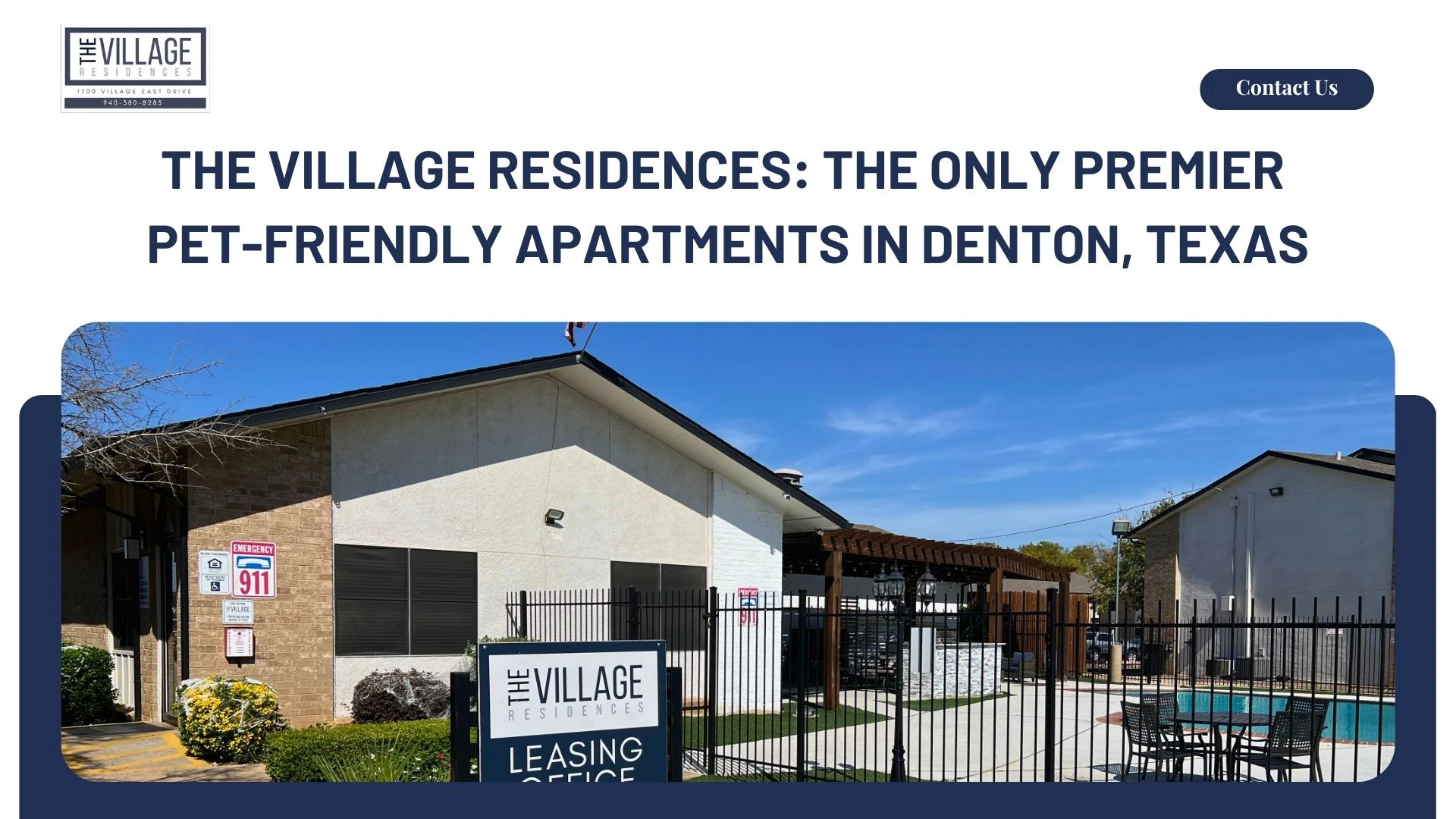 The Village Residences: The Only Premier Pet-Friendly Apartments in Denton, Texas