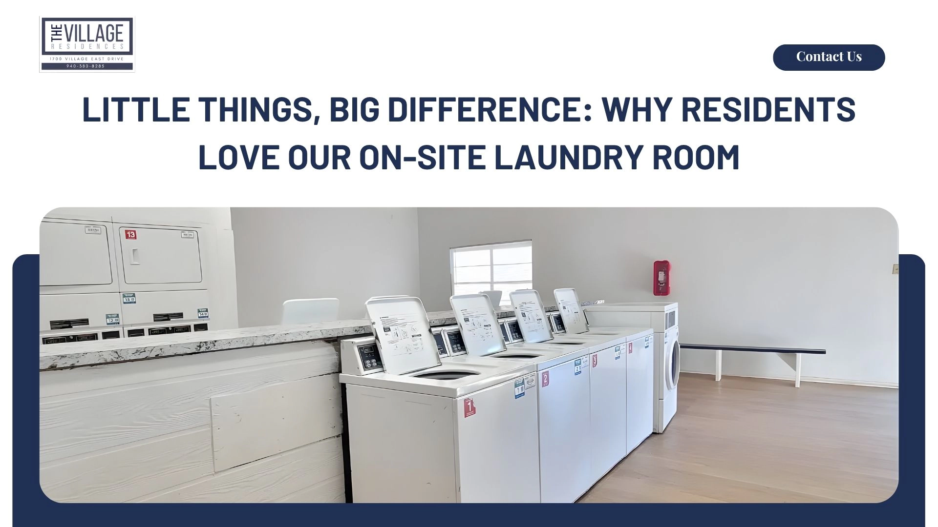 Little Things, Big Difference: Why Residents Love Our On-Site Laundry Room