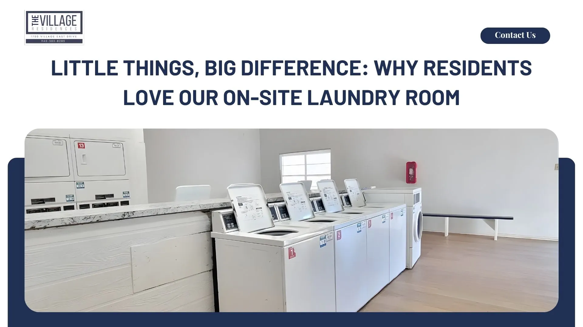 Little Things, Big Difference: Why Residents Love Our On-Site Laundry Room