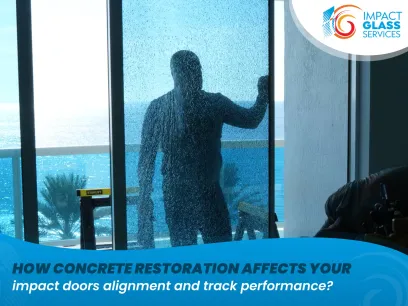 How Concrete Restoration Affects Your Impact Doors Alignment and Track Performance