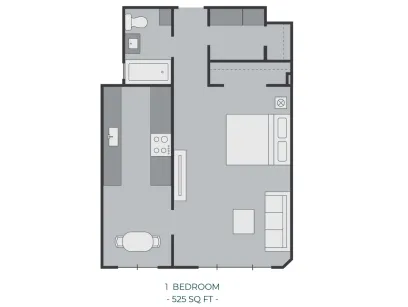 one-bedroom suite floorplan