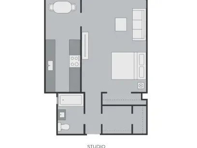 the studio floorplan